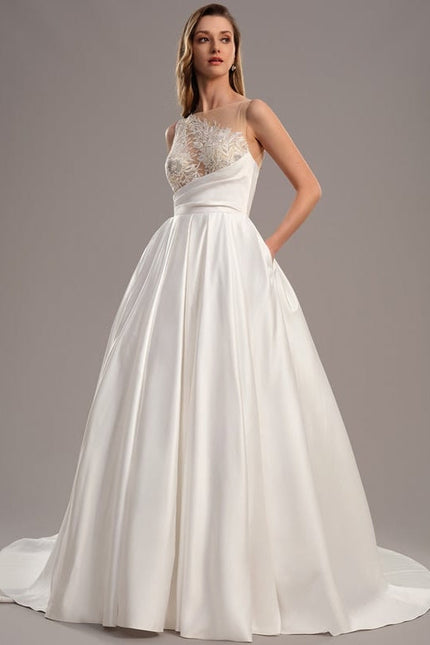 Robe de Soirée Satinée Étreinte - gallery 1