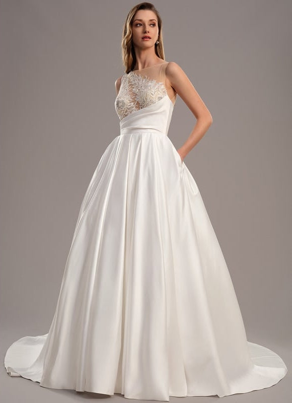 Robe de Soirée Satinée Étreinte - gallery 1