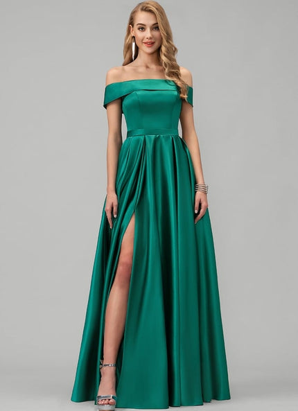 Robe de Soirée Émeraude Silhouette