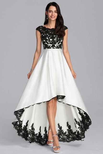 Robe de Soirée Noir Éclat Satin