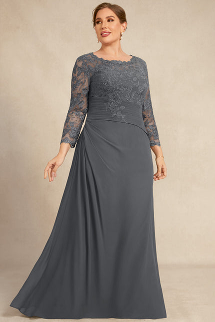 Robe de Soirée Gris Élégance Satiné - gallery 4