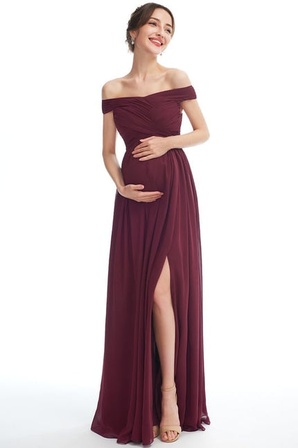 Robe de Soirée Ample Rubis - gallery 1