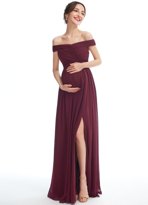 Robe de Soirée Ample Rubis - gallery 1