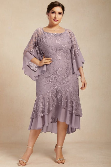 Robe de Soirée Velours Lavande - gallery 6