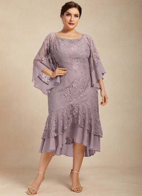 Robe de Soirée Velours Lavande - gallery 6