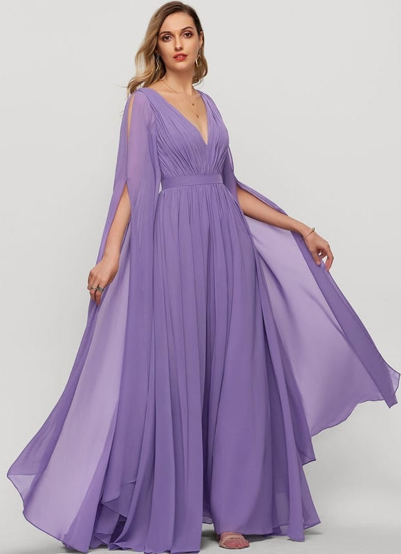 Robe de Soirée Fluide Émeraude - gallery 1