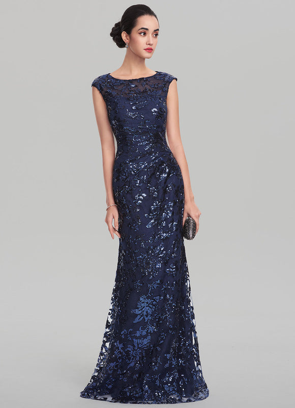 Robe Longue Bleue Pailletée Soirée