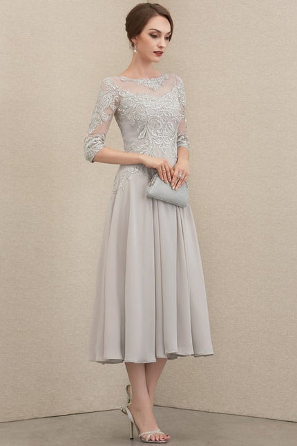 Robe de Soirée Éclat Grisé