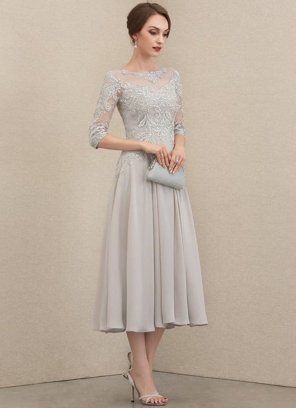 Robe de Soirée Éclat Grisé