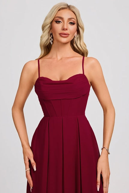 Robe de Soirée Bourgogne Élégante - gallery 3