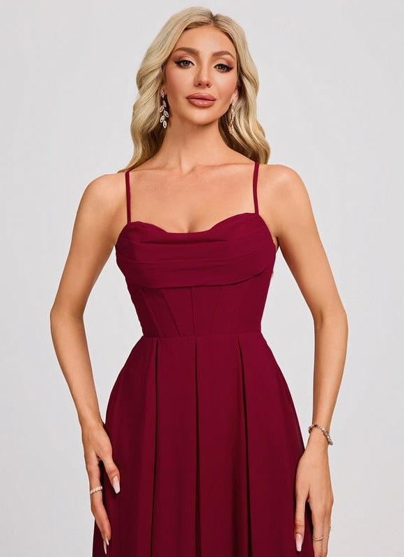Robe de Soirée Bourgogne Élégante - gallery 3