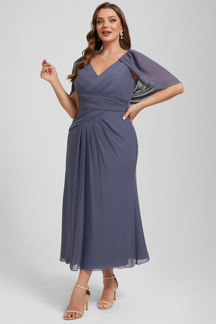 Robe de Soirée Florale Marine - gallery 6