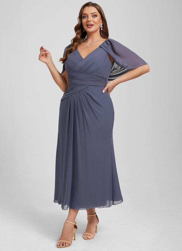 Robe de Soirée Florale Marine - gallery 6