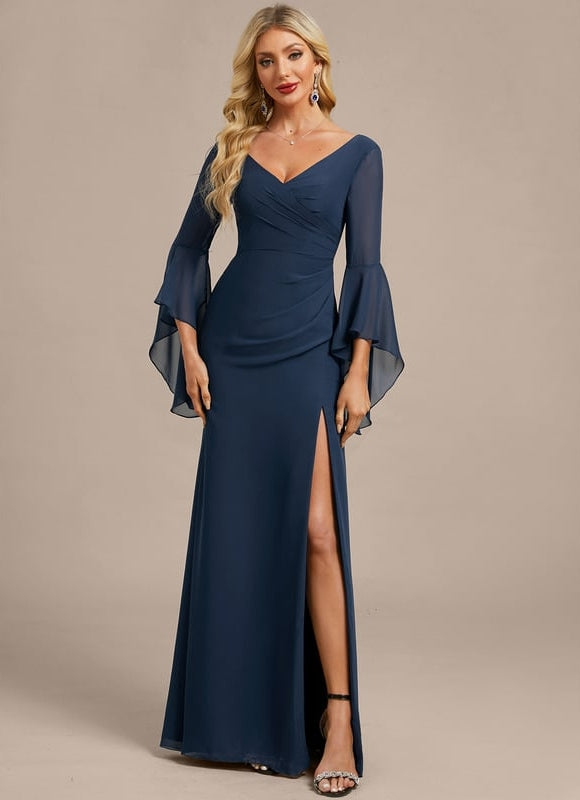 Robe de Soirée Fluide Marine