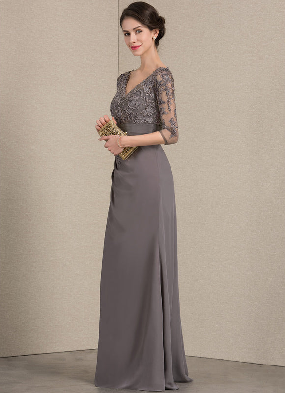 Robe de Soirée Élégance Grise Flottante - gallery 1