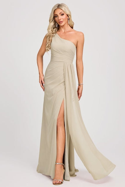 Robe de Soirée Asymétrique Fluide