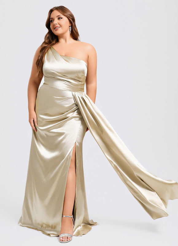 Robe de Soirée Bleu Satiné Élégant - gallery 8