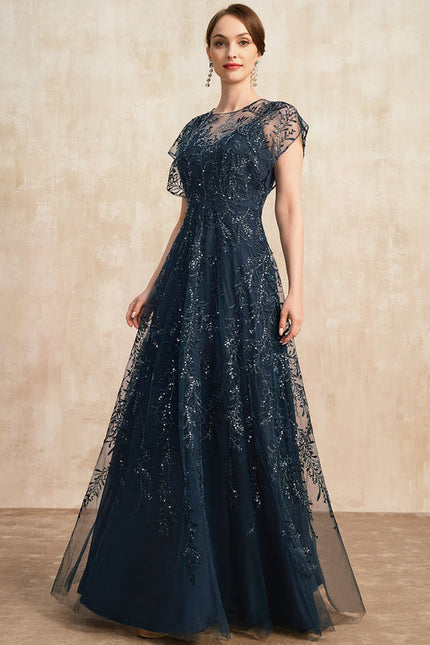 Robe de Soirée Marine Étoilée - gallery 1