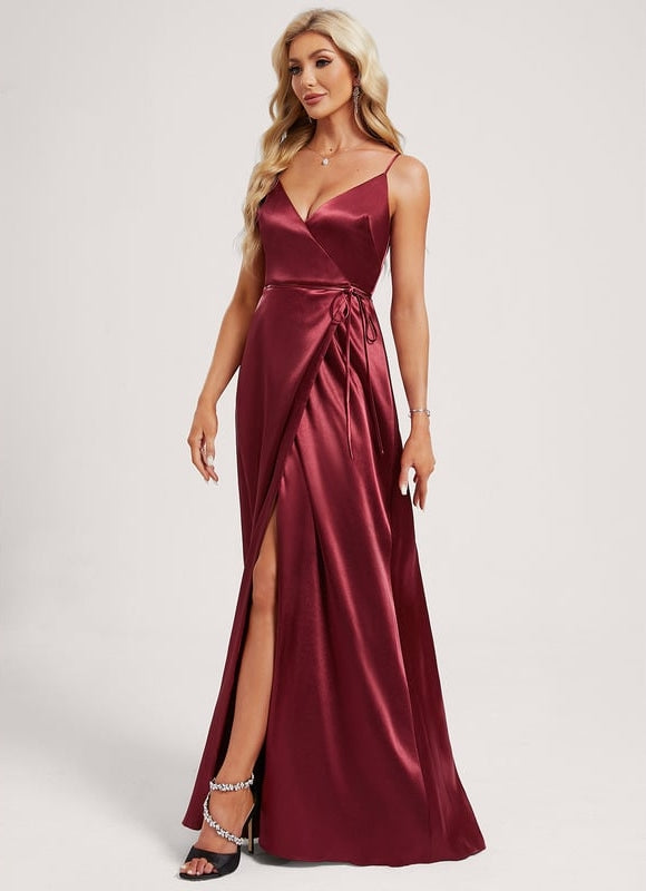 Robe de Soirée Dorée Fluide - gallery 1