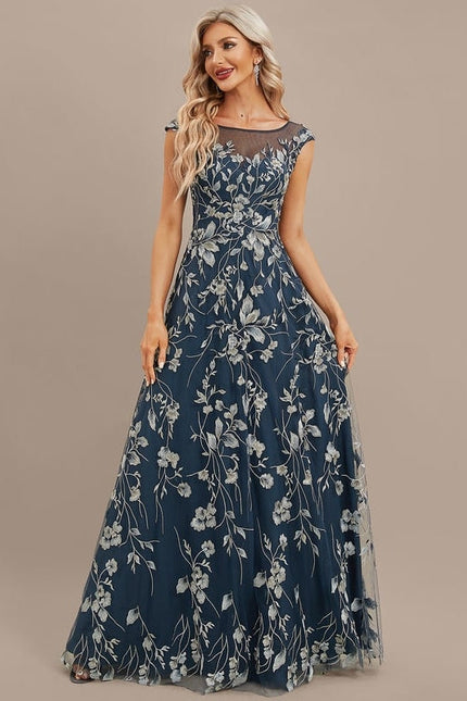 Robe de Soirée Floral Noir Chic - gallery 3