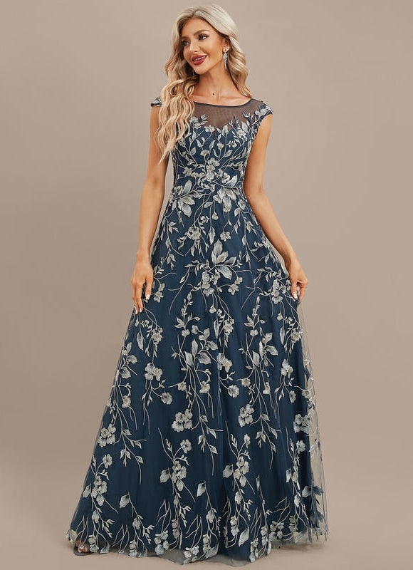 Robe de Soirée Floral Noir Chic - gallery 3