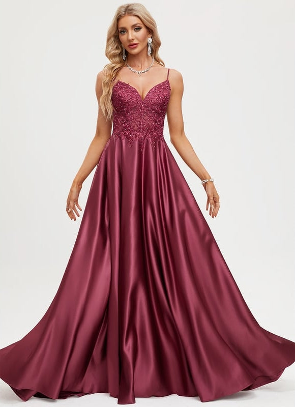 Robe de Soirée Satinée Éblouissante - gallery 1