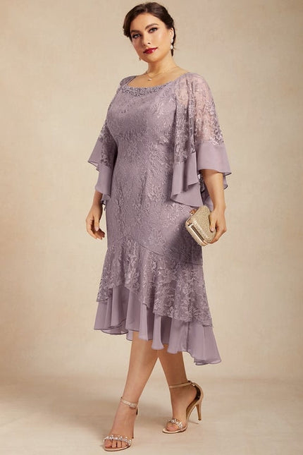 Robe de Soirée Velours Lavande - gallery 8