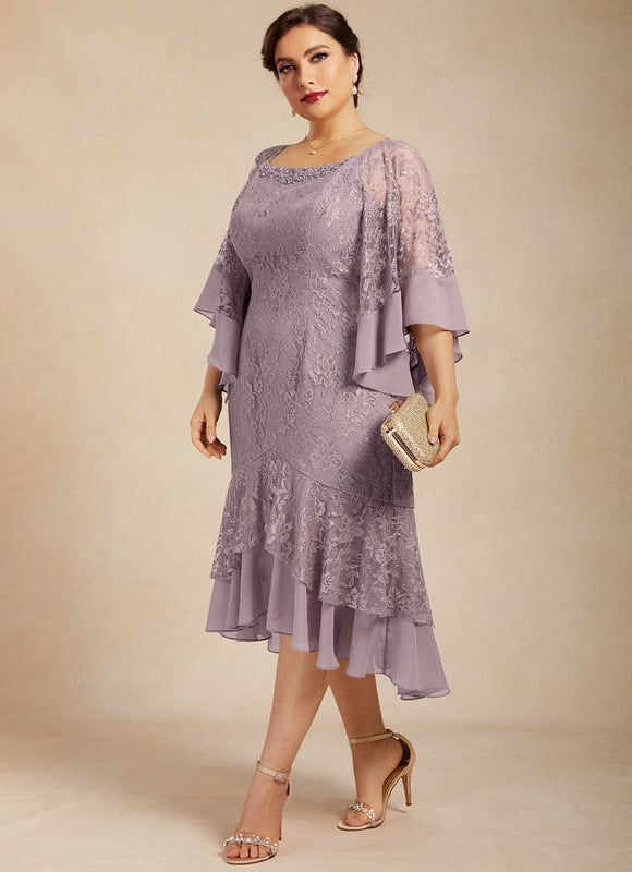 Robe de Soirée Velours Lavande - gallery 8