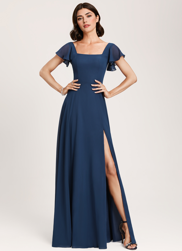Robe de Soirée Fluide Vert Deau - gallery 5