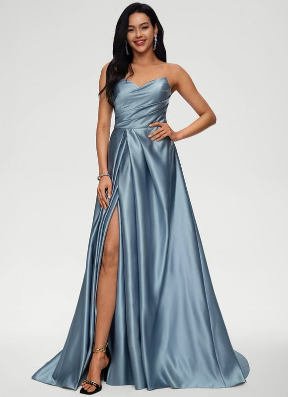Robe de Soirée Aube Satinée - gallery 3