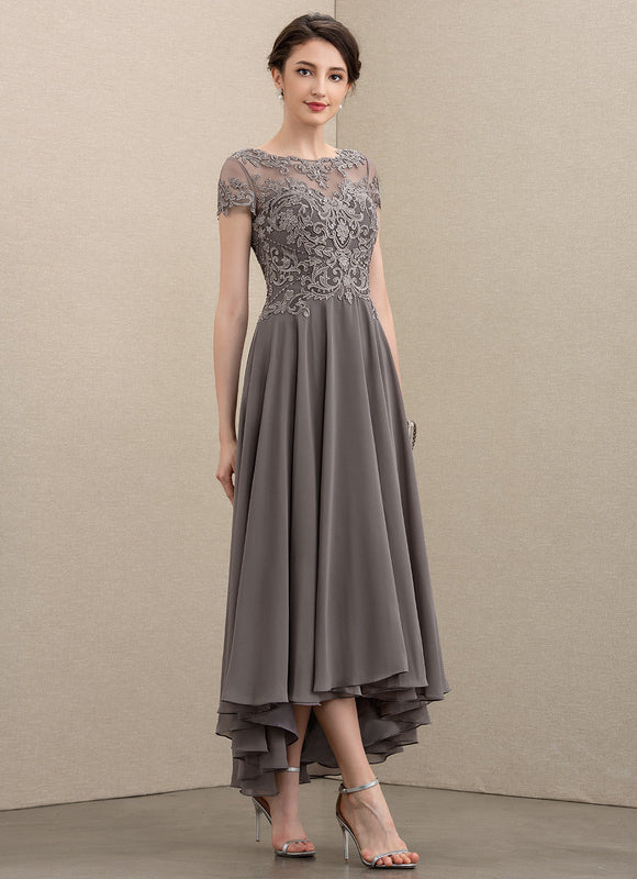 Robe de Soirée Élégance Grise Satinée - gallery 2
