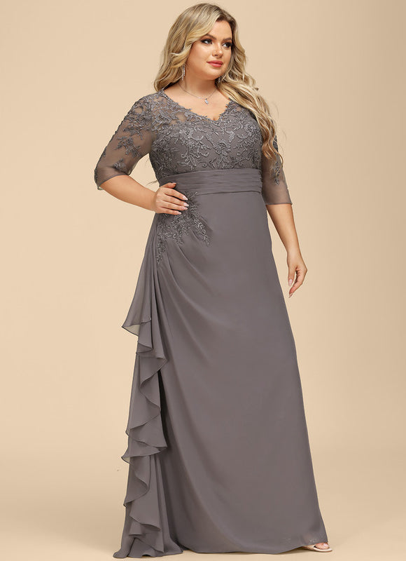 Robe de Soirée Élégance Grise Flottante - gallery 8