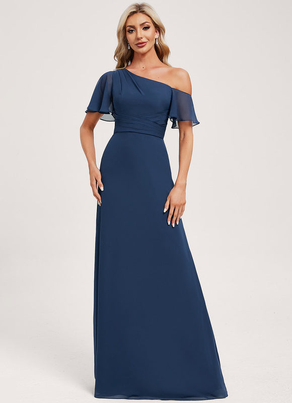 Robe de Soirée Drapé Céleste
