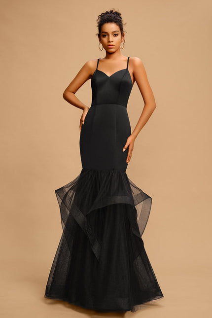 Robe de Soirée Nuit Ébène Tulle