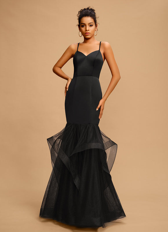 Robe de Soirée Nuit Ébène Tulle