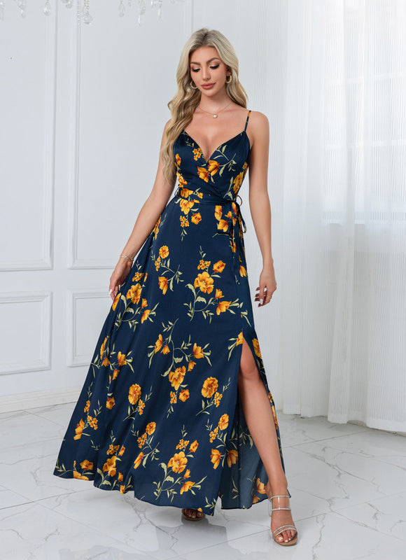 Robe de Soirée Floral Satinée - gallery 8