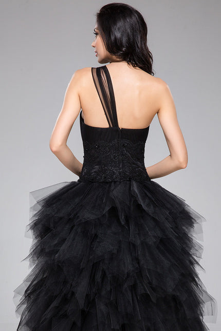 Robe de Soirée Élégance Tulle Noir - gallery 7
