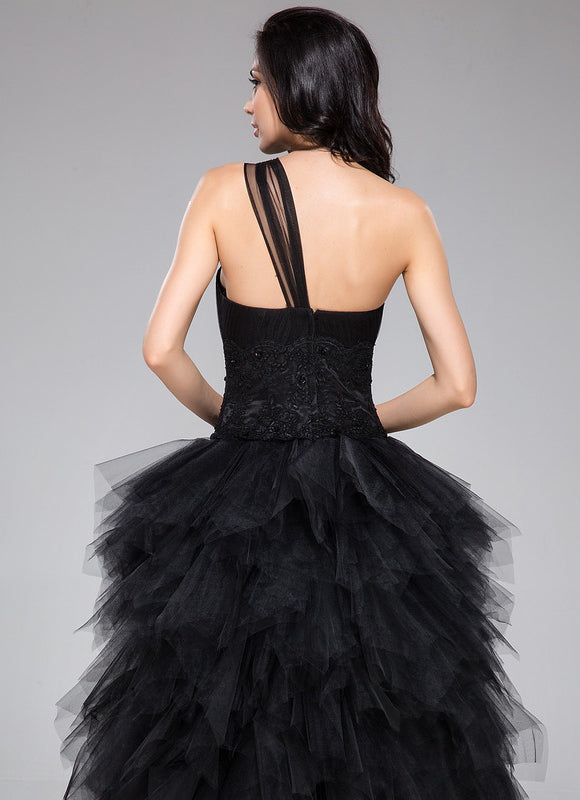 Robe de Soirée Élégance Tulle Noir - gallery 7