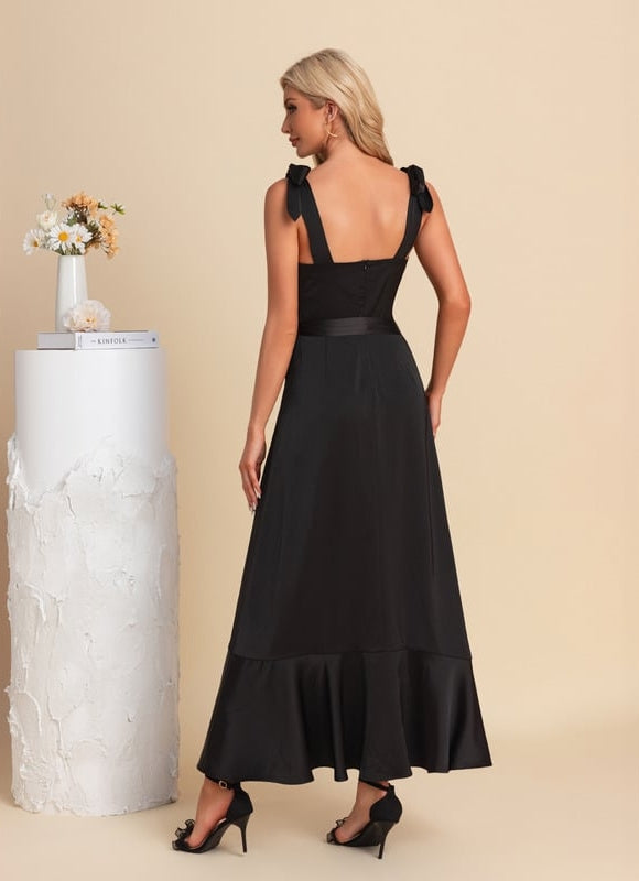 Robe de Soirée Satin Sombre Chic - gallery 4