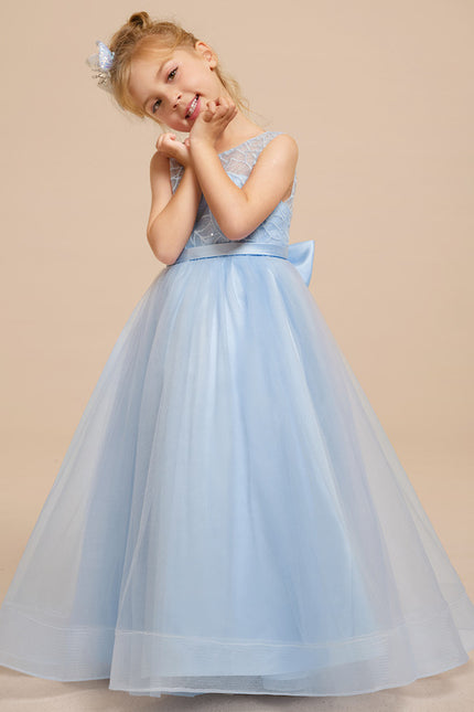 Robe de Soirée Ciel Tulle Élégant - gallery 8