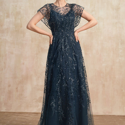 Robe de Soirée Marine Étoilée