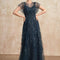 Robe de Soirée Marine Étoilée