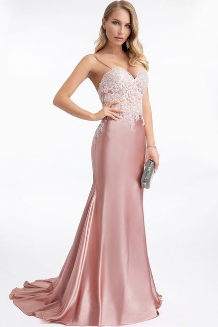 Robe de Soirée Rosée Élégante - gallery 2