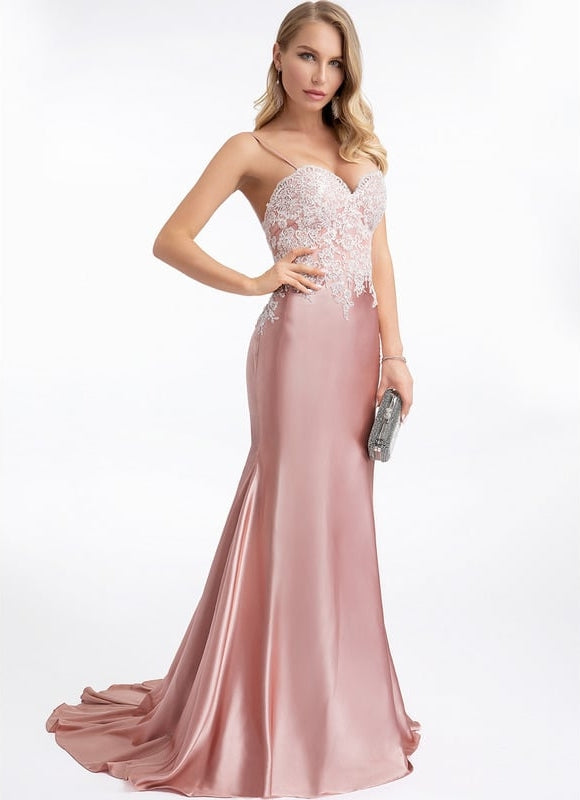Robe de Soirée Rosée Élégante - gallery 2