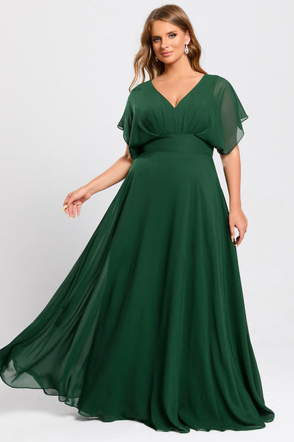 Robe de Soirée Mousseline Beige - gallery 7