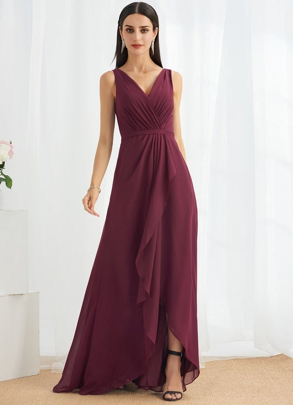 Robe de Soirée Vignoble Fluide