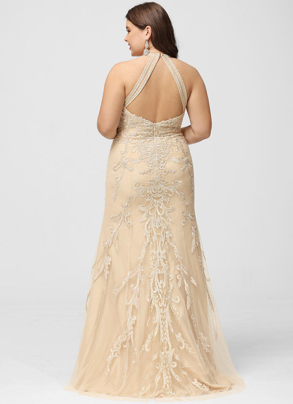 Robe de Soirée Sirène Écrue - gallery 9