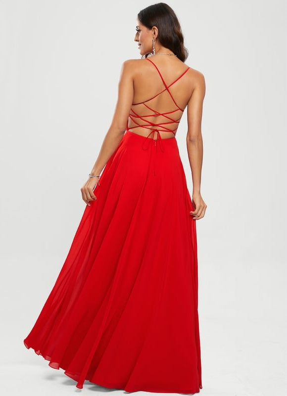 Robe de Soirée Rouge Élégance Satinée - gallery 1