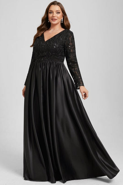 Robe de Soirée Luxe Satin Noir - gallery 7