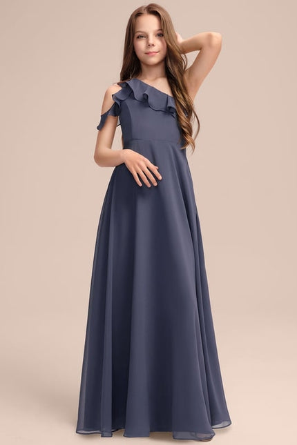 Robe de Soirée Chiffon Une-Épaule